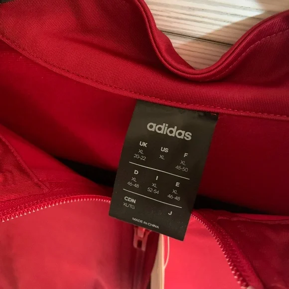 Adidas Red track Zip-Up Jacket - Picture 2 of 6